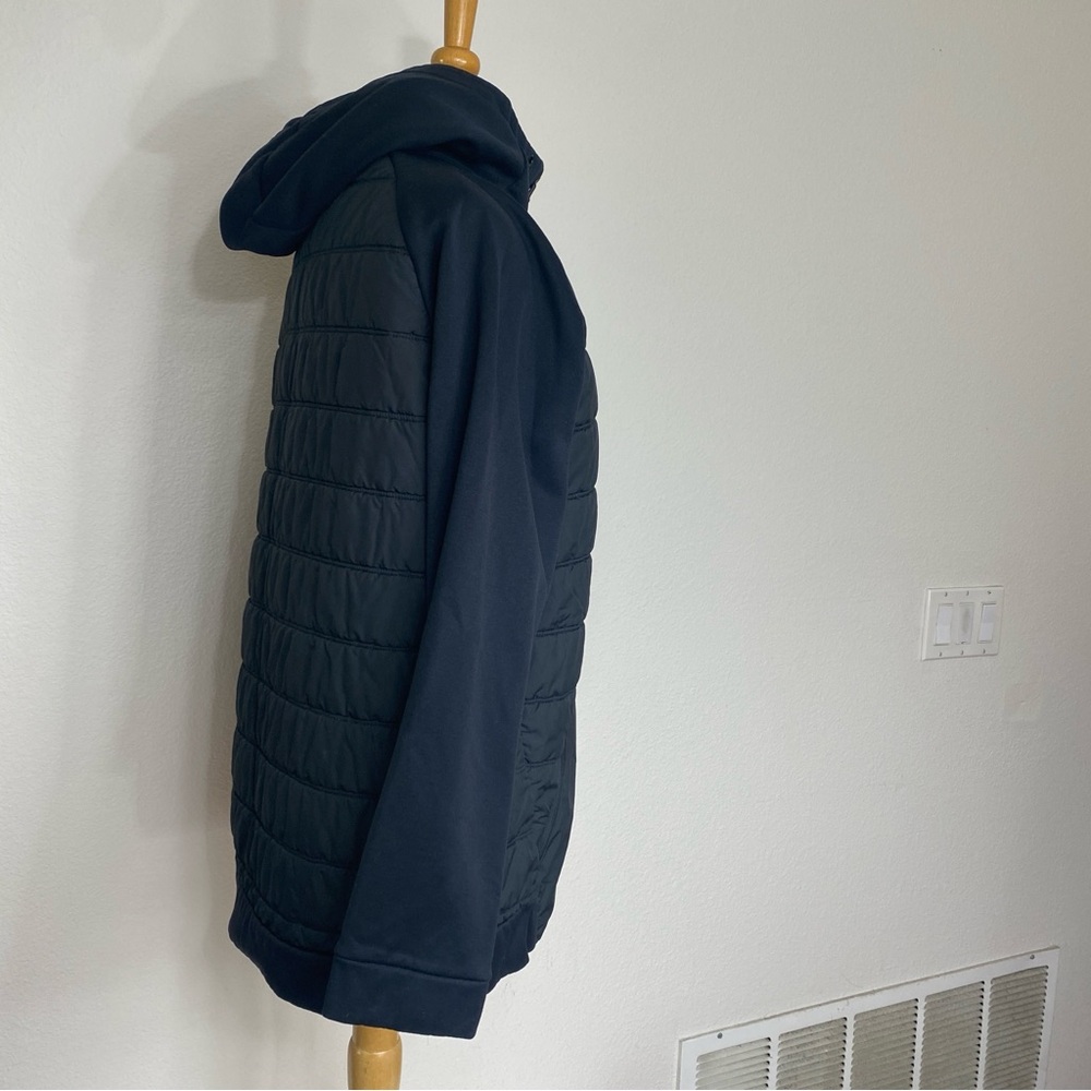 Nike Men's Black Hooded Partial Quilted Puffer Jacket Size Large Outdoor Active - Picture 4 of 16